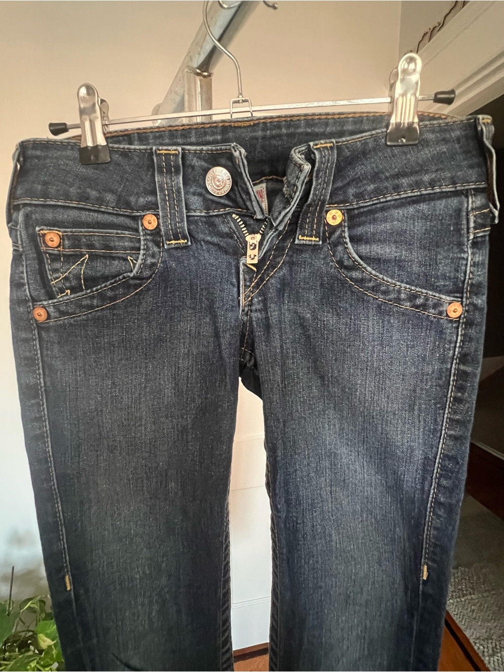 Vintage True Religion Stella Skinny Low Rise Jeans Size 23 Medium Blue - Picture 2 of 6